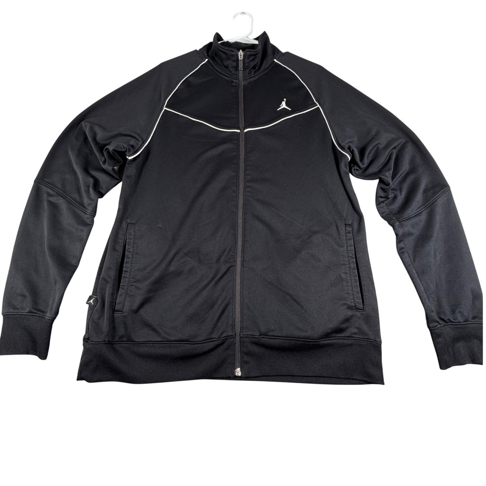 Jordan Dri-FIT Track Jacket Mens Large Black Full Zip Coat